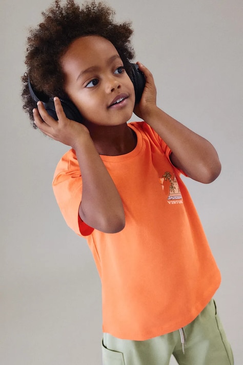 Παιδικό βαμβακερό μπλουζάκι Mayoral χρώμα: πορτοκαλί, 3078