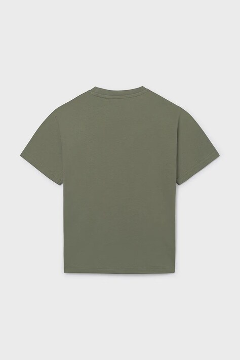 Mayoral t-shirt bawełniany dziecięcy kolor zielony z nadrukiem 6031