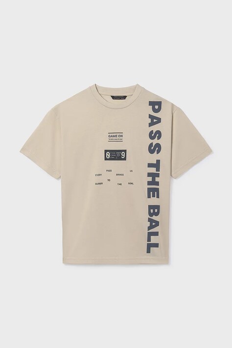 Mayoral t-shirt in cotone per bambini colore beige 6034