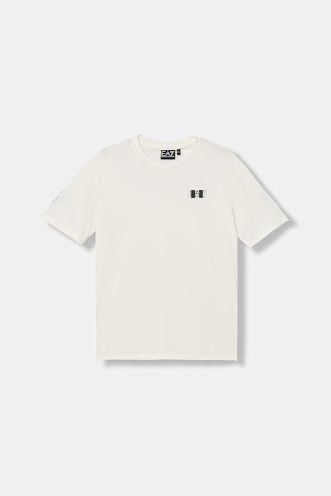 EA7 Emporio Armani t-shirt dziecięcy kolor beżowy gładki 7B000312 AF10373