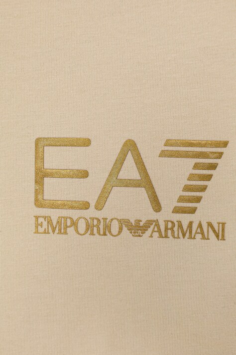 EA7 Emporio Armani футболка дитяча бавовняна з еластаном — SS26-TSB04G, бежевий — фото 3