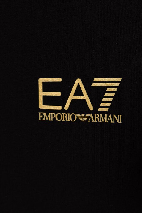 EA7 Emporio Armani футболка дитяча бавовняна з еластаном — SS26-TSB04G, чорний — фото 3
