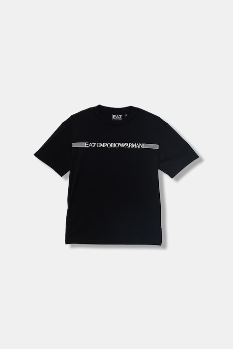 EA7 Emporio Armani t-shirt dziecięcy bawełniany czarny 7B000262 AF12874