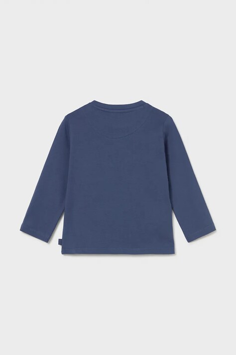 Mayoral longsleeve bawełniany dziecięcy kolor granatowy z aplikacją 1017