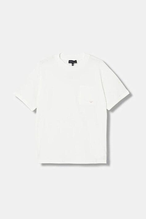 Emporio Armani t-shirt dziecięcy kolor biały gładki EB001318 AF21808