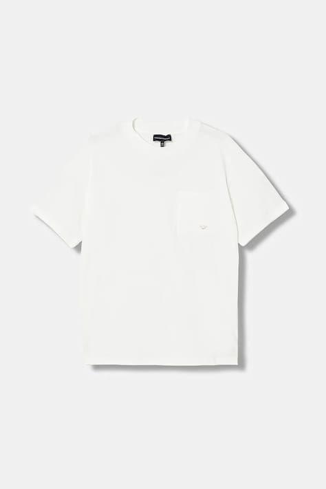 Emporio Armani t-shirt dziecięcy kolor biały gładki EB001318 AF21808
