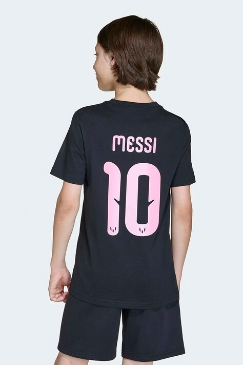 Дитяча бавовняна футболка adidas Performance MESSI — фото 3