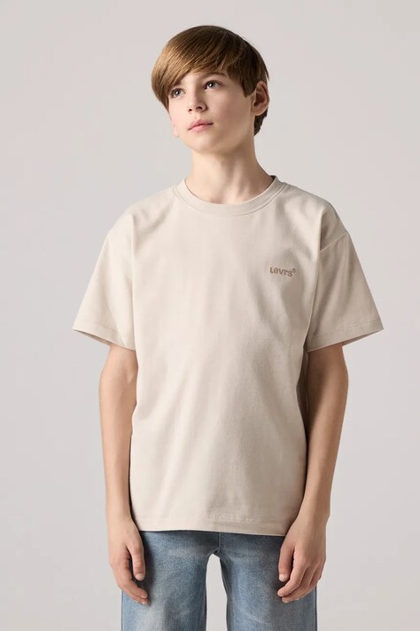 Levi's t-shirt dziecięcy RED TAB VINTAGE TEE kolor beżowy gładki 9EP595