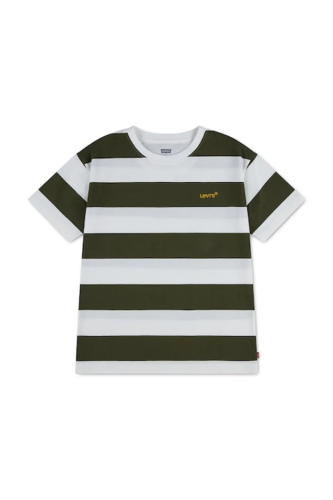 Levi's T-shirt dziecięcy z bawełną BIG STRIPE TEE zielony 8EP864