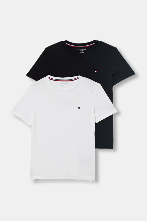 Tommy Hilfiger t-shirt bawełniany dziecięcy 2-pack kolor biały gładki UB0UB00310