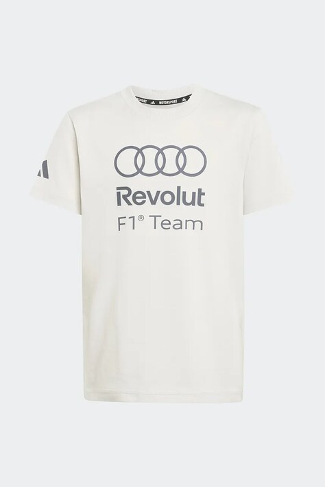 adidas Performance t-shirt dziecięcy bawełniany AUDI beżowy KF0909