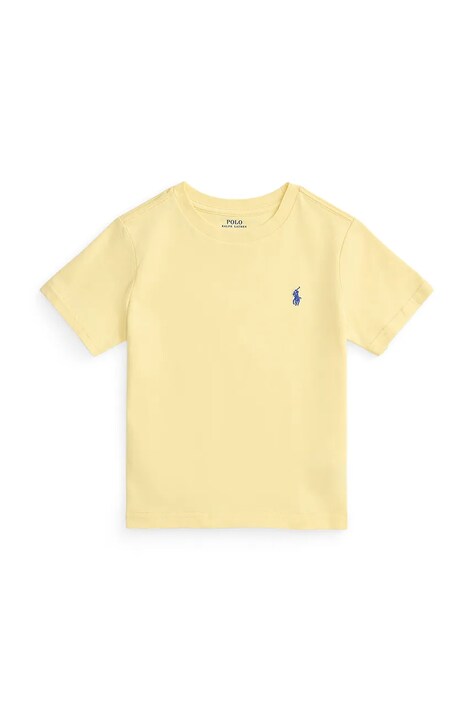 Polo Ralph Lauren t-shirt bawełniany dziecięcy kolor żółty z aplikacją 322832904509