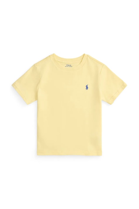 Polo Ralph Lauren t-shirt bawełniany dziecięcy kolor żółty z aplikacją 322832904509