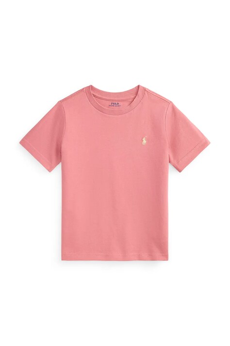 Polo Ralph Lauren t-shirt bawełniany dziecięcy kolor różowy gładki 322832904511