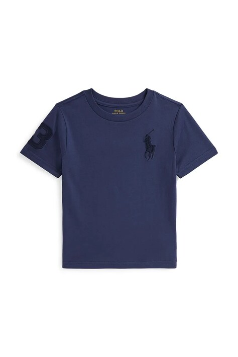 Polo Ralph Lauren t-shirt bawełniany dziecięcy kolor granatowy z aplikacją 322832907503