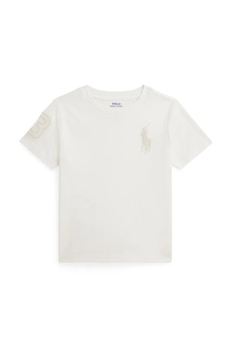 Polo Ralph Lauren t-shirt bawełniany dziecięcy kolor biały z aplikacją 322832907504