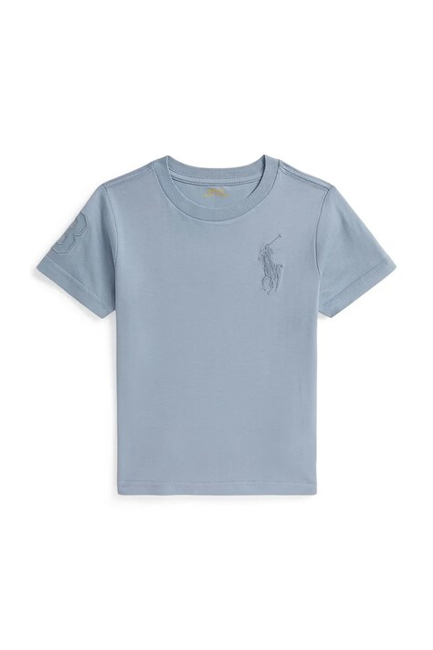 Polo Ralph Lauren t-shirt bawełniany dziecięcy kolor niebieski z aplikacją 322832907505