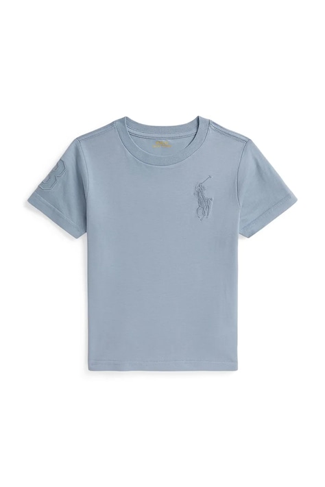 Polo Ralph Lauren t-shirt bawełniany dziecięcy kolor niebieski z aplikacją 322832907505
