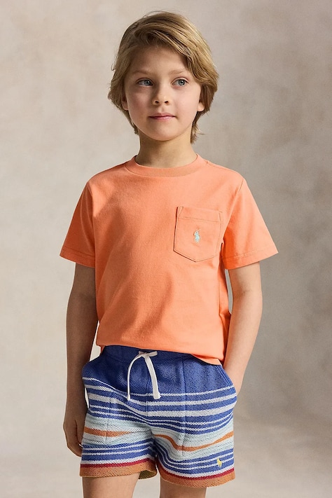 Polo Ralph Lauren t-shirt per bambini in cotone arancione 322970333501
