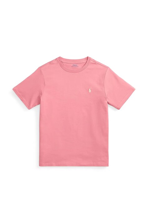 Polo Ralph Lauren t-shirt bawełniany dziecięcy kolor różowy gładki 323832904510