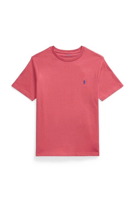 Polo Ralph Lauren t-shirt bawełniany dziecięcy kolor czerwony gładki 323832904512