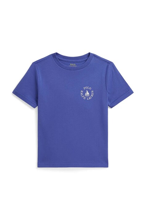 Polo Ralph Lauren t-shirt bawełniany dziecięcy kolor niebieski z nadrukiem 322A12263004