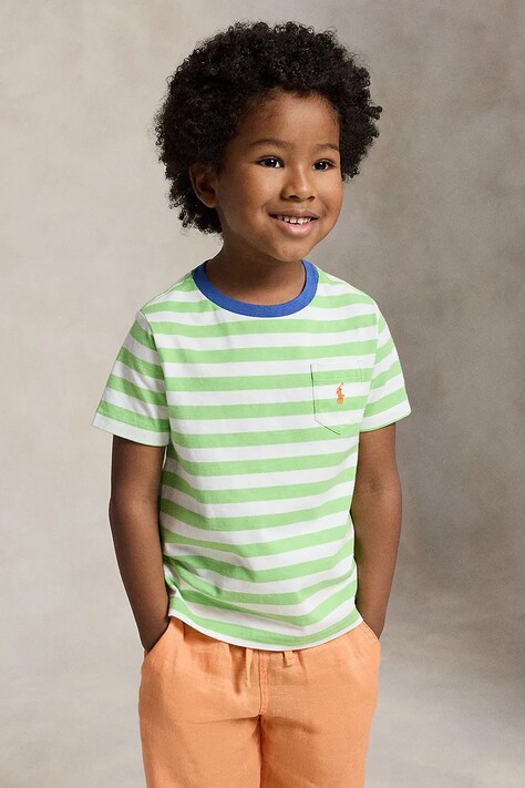 Polo Ralph Lauren majica za djecu od pamuka zelena 322B13586002