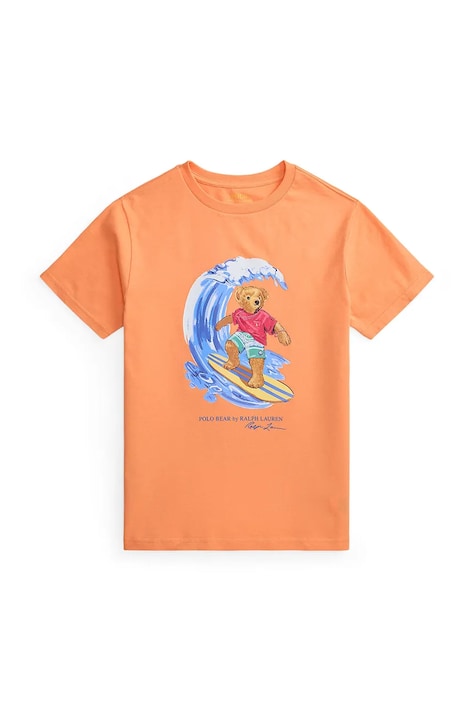 Polo Ralph Lauren t-shirt παιδικό βαμβακερό πορτοκαλί 323B13589001