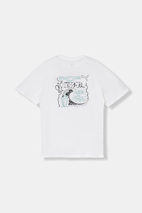 Puma T-shirt dziecięcy bawełniany MID90s biały 692119