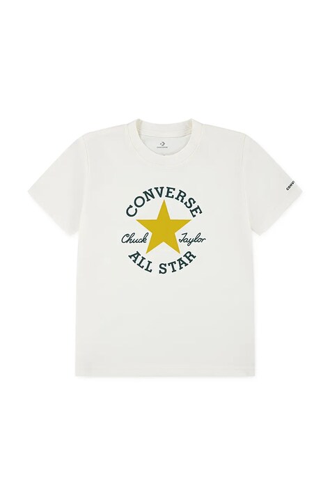 Converse t-shirt dziecięcy kolor beżowy z nadrukiem 9CD483