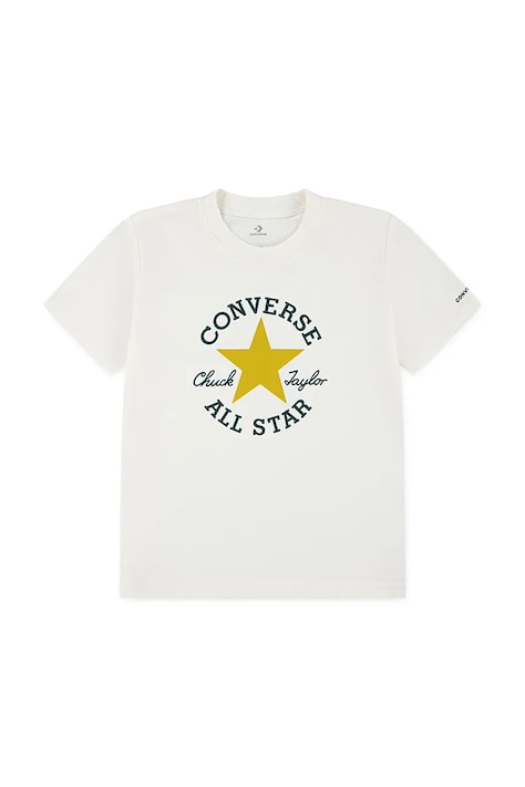 Converse t-shirt dziecięcy kolor beżowy z nadrukiem 9CD483