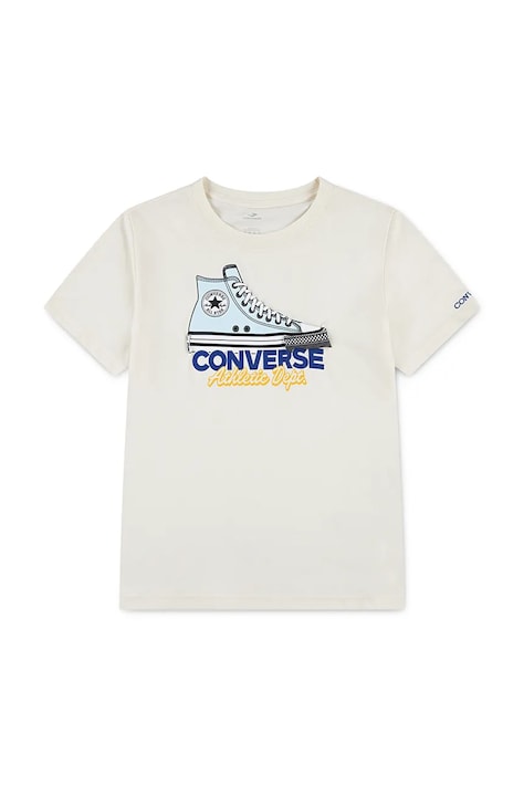 Converse t-shirt dziecięcy kolor beżowy z nadrukiem 9CH948