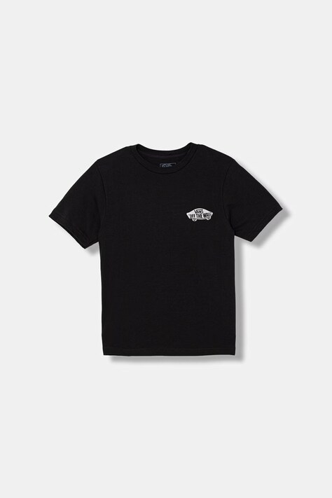Vans t-shirt bawełniany dziecięcy kolor czarny z nadrukiem VN000T30BLK1