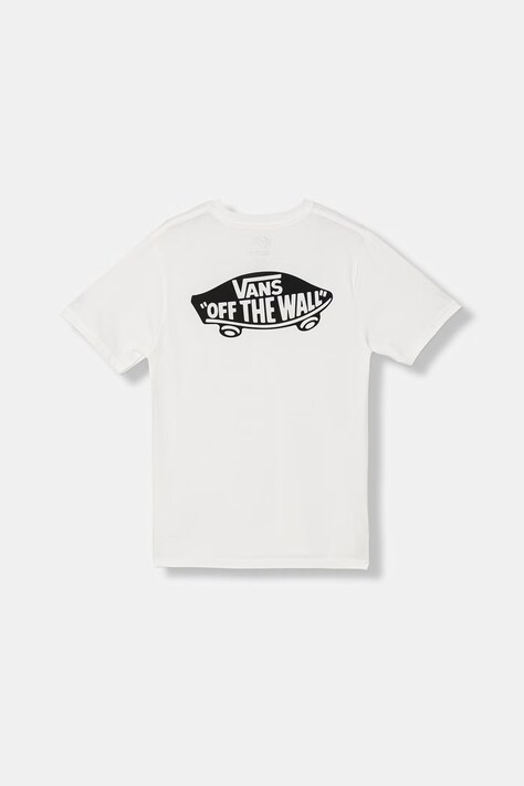 Vans t-shirt bawełniany dziecięcy kolor biały z nadrukiem VN000T30WHT1
