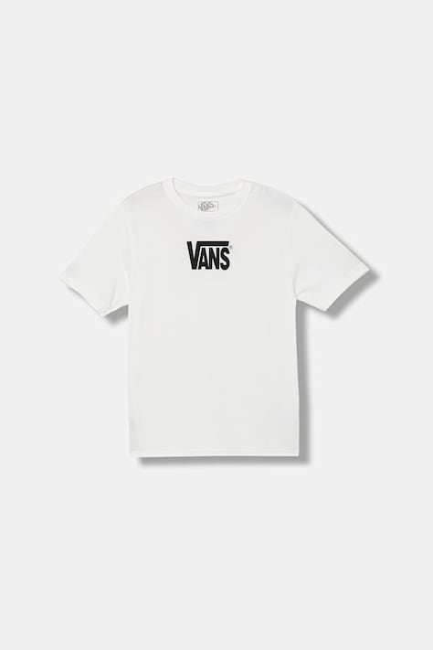 Detské bavlnené tričko Vans biela farba, s potlačou, VN000T4VWHT1