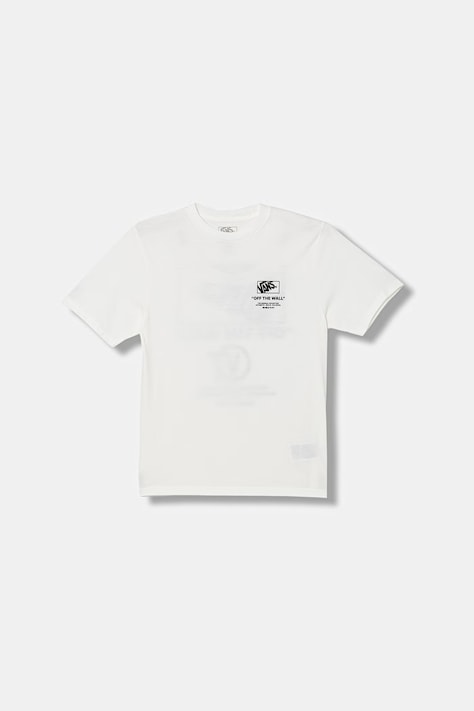 Detské bavlnené tričko Vans biela farba, s potlačou, VN000TBAWHT1