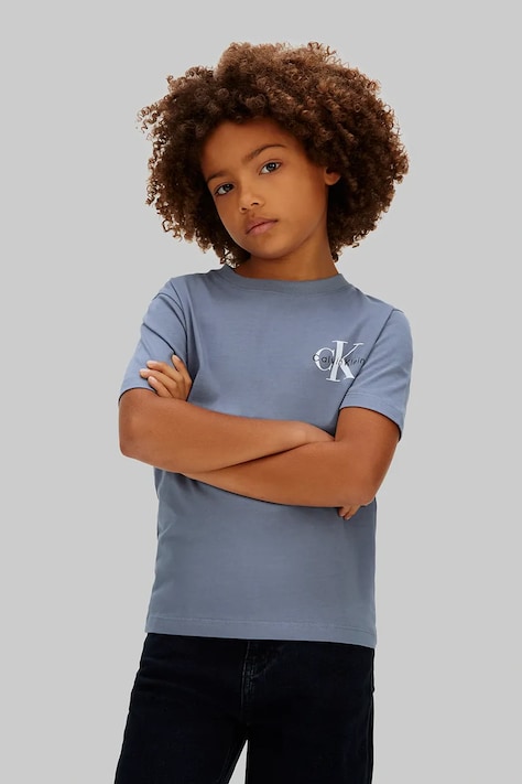 Calvin Klein Jeans тениска за деца от памук синя LV1CKSJA32