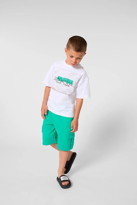 Detské bavlnené tričko Marc Jacobs biela farba, s potlačou, W60764