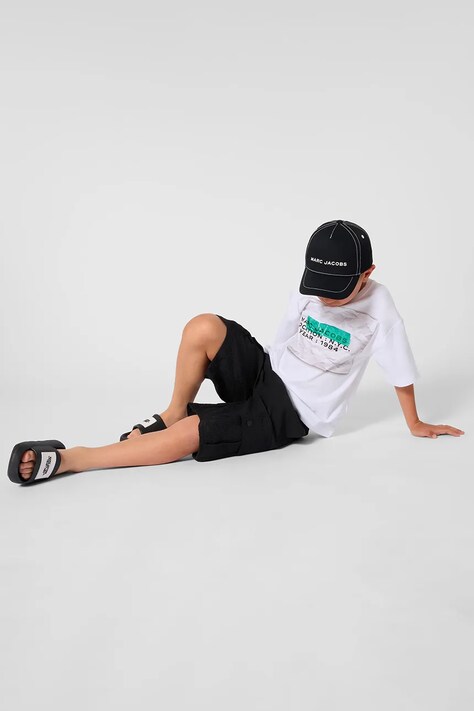 Marc Jacobs t-shirt bawełniany dziecięcy kolor biały z nadrukiem W60764
