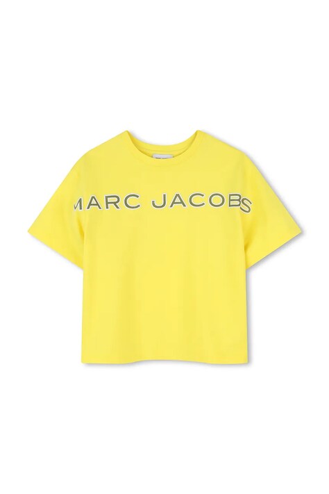 Marc Jacobs t-shirt bawełniany dziecięcy kolor żółty z nadrukiem W60766