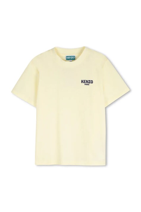 Kenzo Kids t-shirt bawełniany dziecięcy kolor żółty z nadrukiem K61669