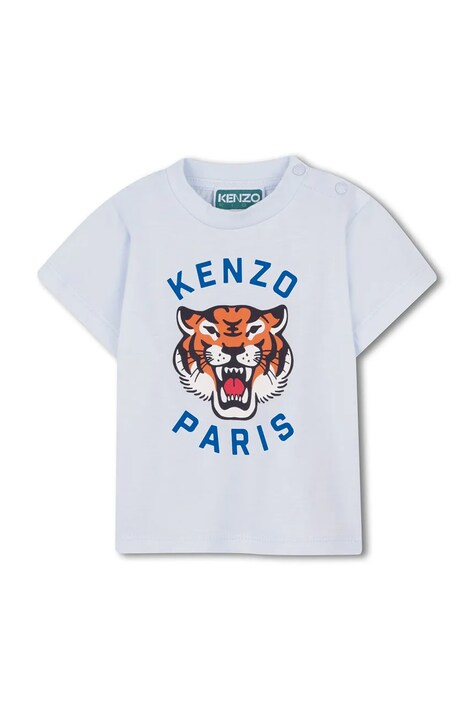 Kenzo Kids t-shirt bawełniany niemowlęcy kolor niebieski z nadrukiem K61721