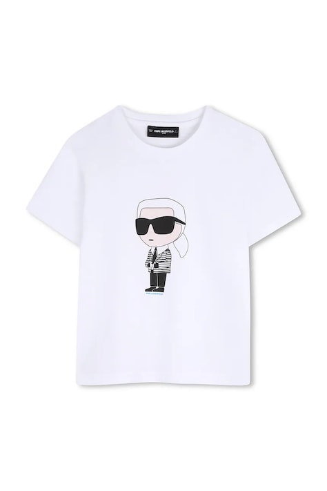 Karl Lagerfeld majica za djecu od pamuka bijela Z31096