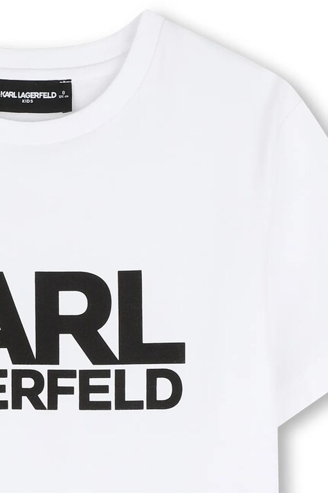 Дитяча бавовняна футболка Karl Lagerfeld — SS26-TSB0BY, білий — фото 3