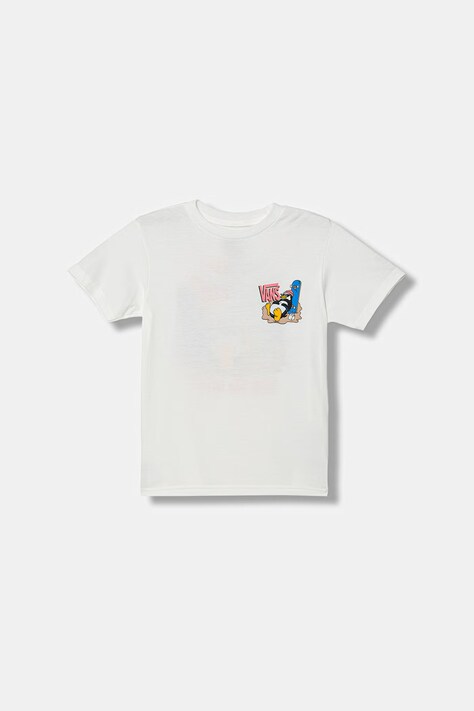 Vans t-shirt παιδικό βαμβακερό λευκό VN000TF4WHT1
