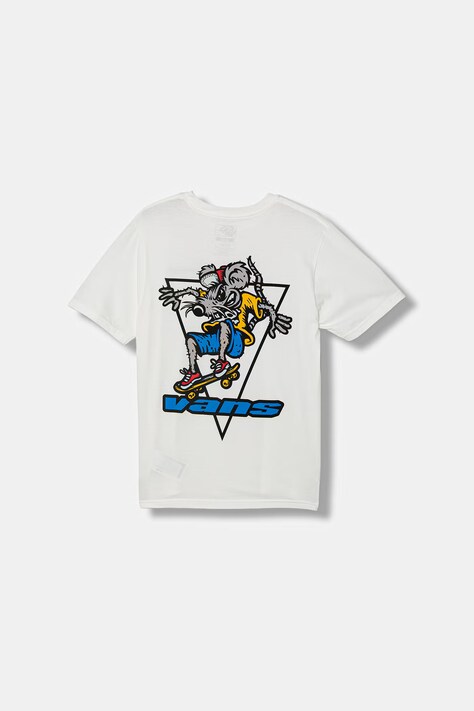 Vans kratka majica otroška bombažna bela VN000VWBWHT1