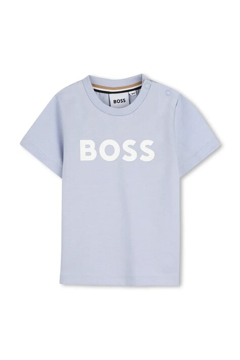 BOSS majica za bebe od pamuka plava J52712