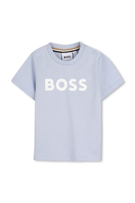 BOSS majica za bebe od pamuka plava J52712