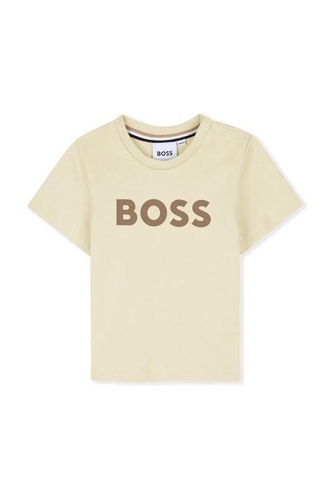BOSS tričko kojenecké bavlněné béžové J52712