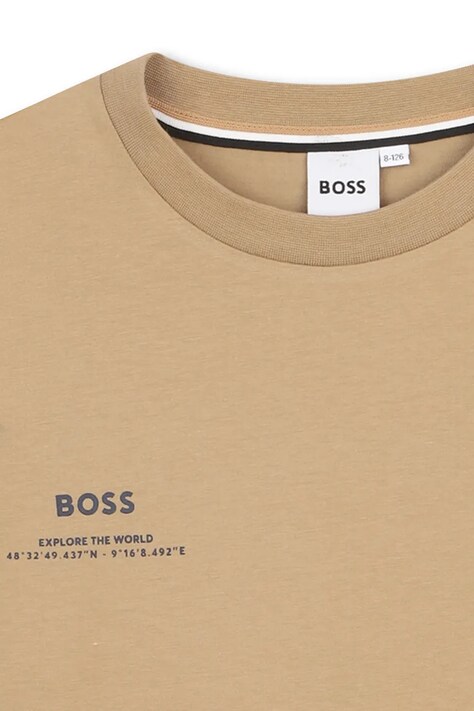 Дитяча бавовняна футболка BOSS — SS26-TSB0D7, зелений — фото 4